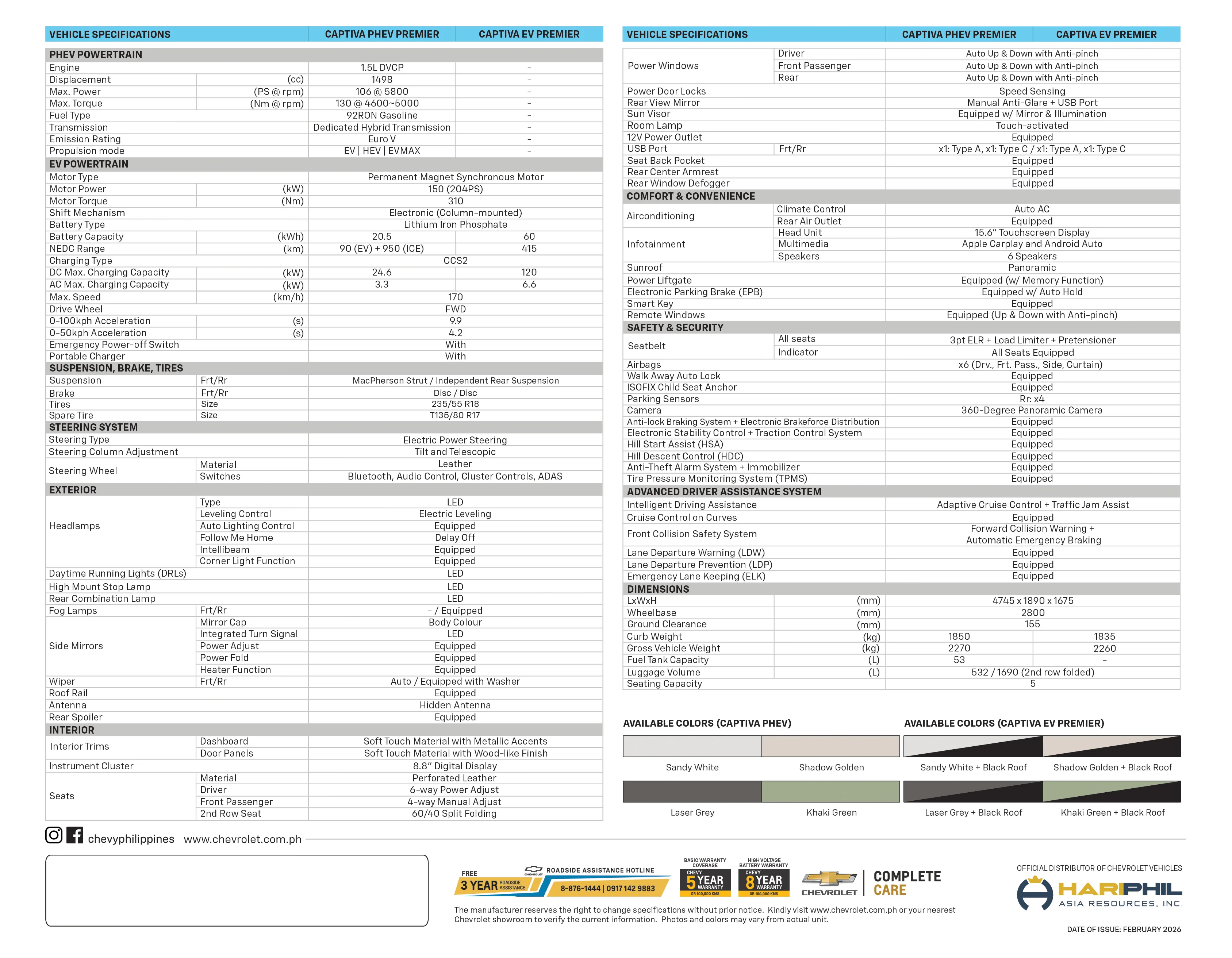 Captiva PHEV brochure