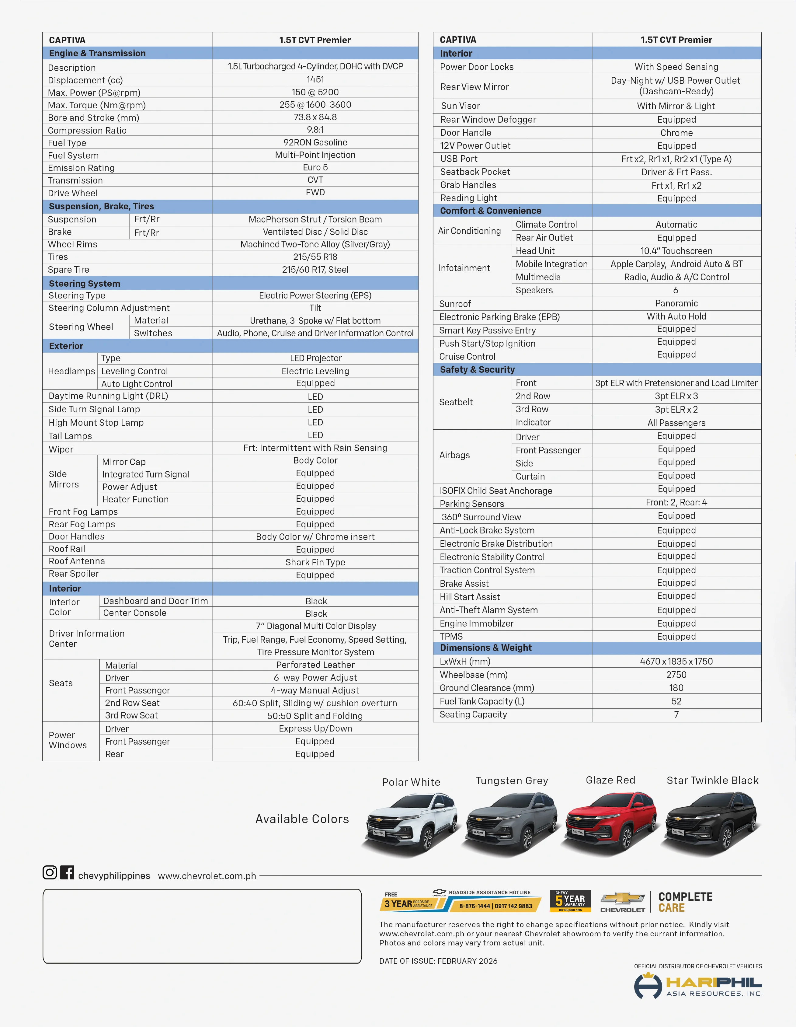 Captiva MPV 7-Seater brochure